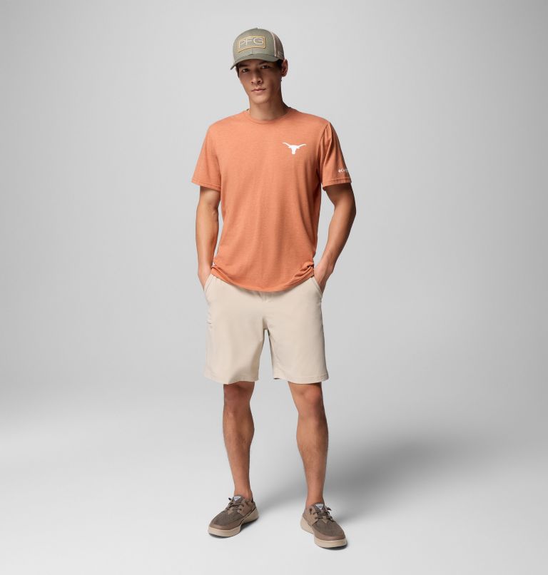Men's Collegiate PFG Short Sleeve Shirt - Texas, Color: TEX - Cedar Heather, image 2