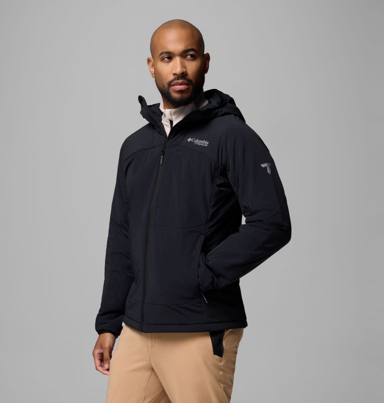Men's Silver Leaf Lite Hooded Jacket, Color: Black, image 4