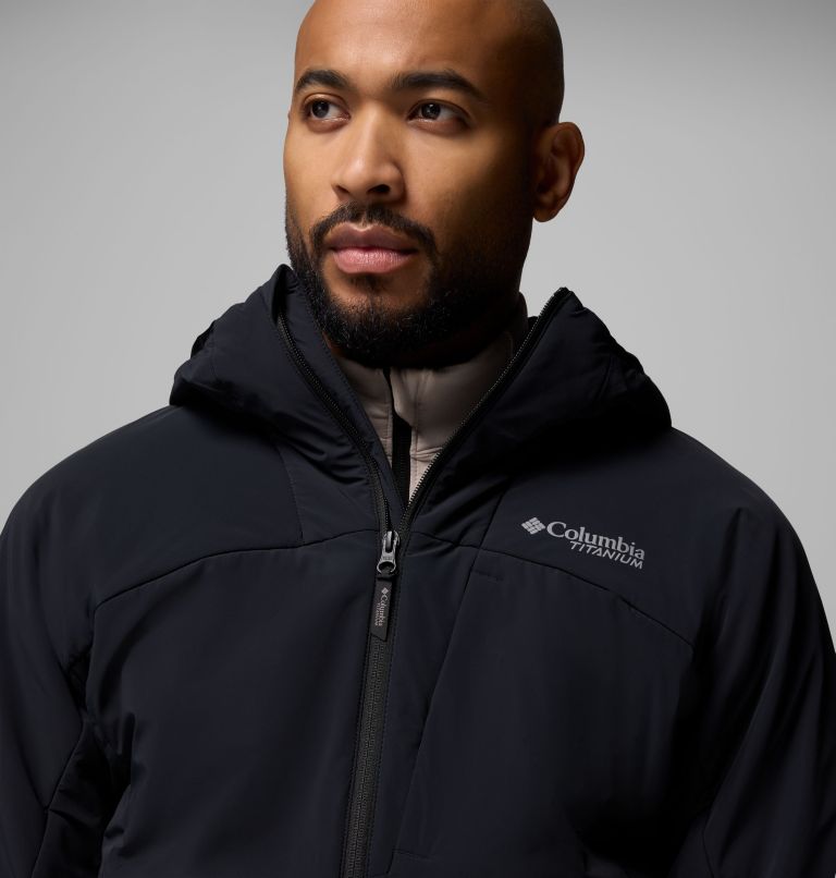 Men's Silver Leaf Lite Hooded Jacket, Color: Black, image 6