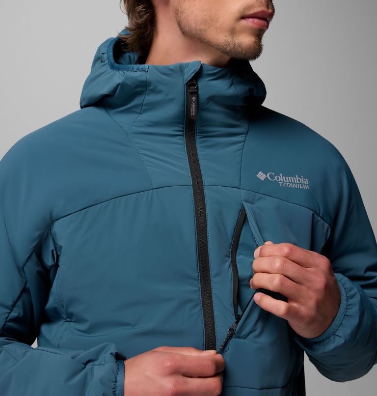 Men's Silver Leaf Lite Hooded Jacket, Color: Everblue, image 6