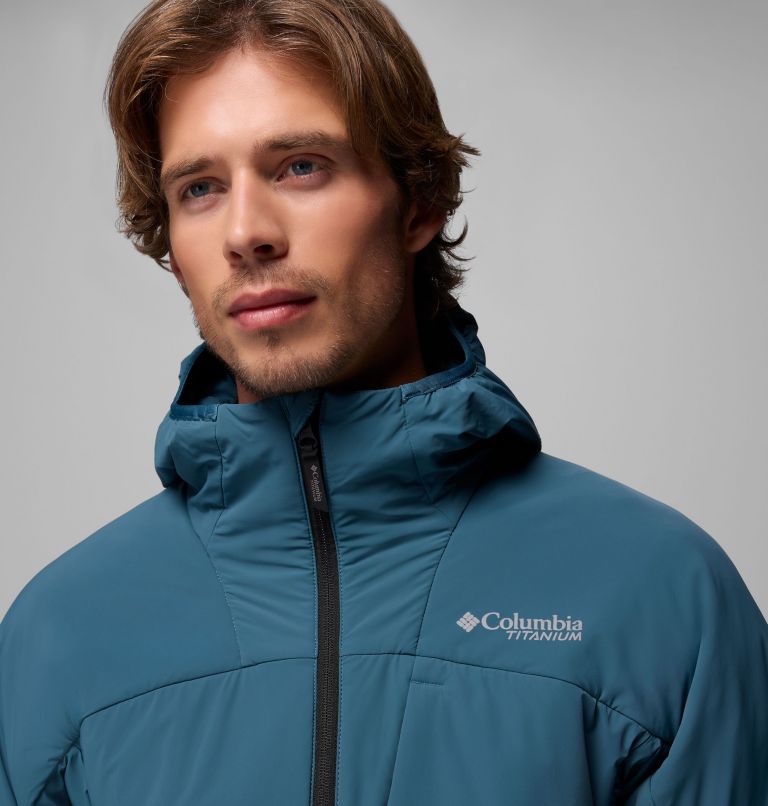 Men's Silver Leaf Lite Hooded Jacket, Color: Everblue, image 7