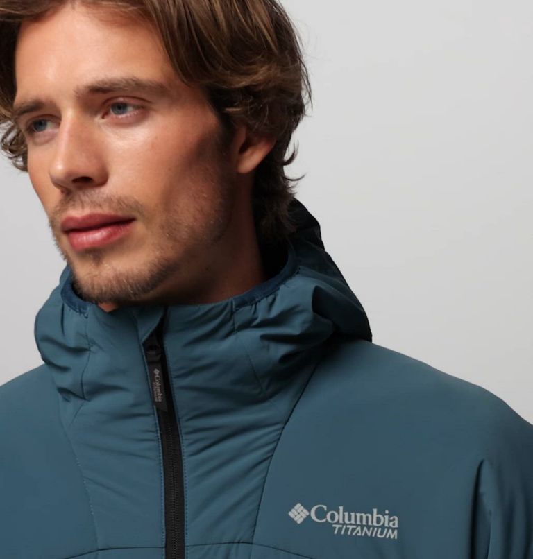 Men's Silver Leaf Lite Hooded Jacket, Color: Everblue
