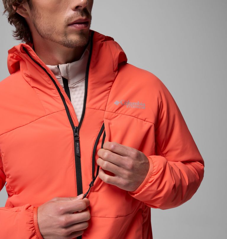 Men's Silver Leaf Lite Hooded Jacket, Color: Zing, image 7