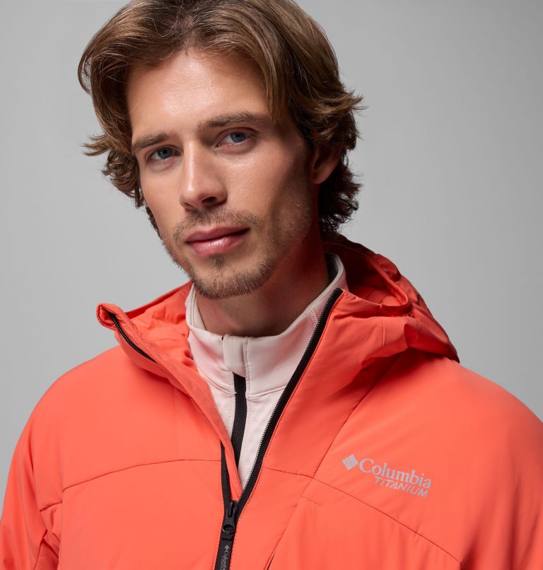 Men's Silver Leaf Lite Hooded Jacket, Color: Zing, image 8