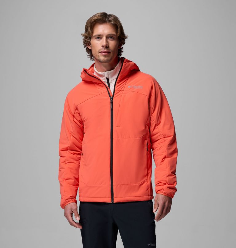 Men's Silver Leaf Lite Hooded Jacket, Color: Zing, image 1