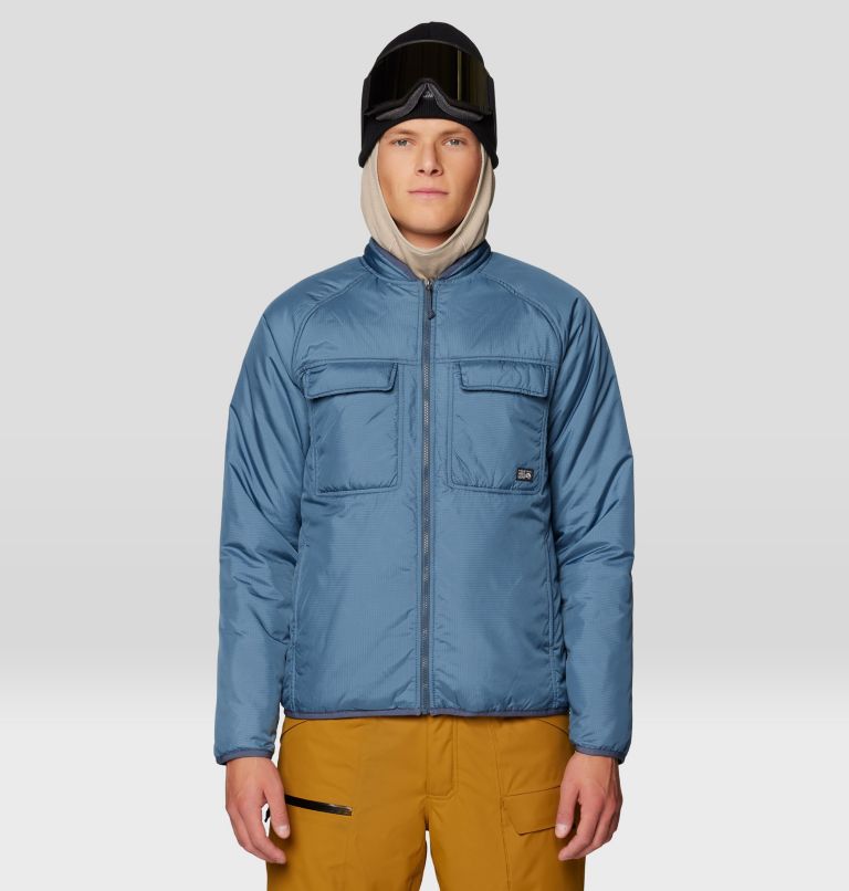 Men's Firefall Trifecta Jacket, Color: Adriatic Blue, Moon Blue, image 15