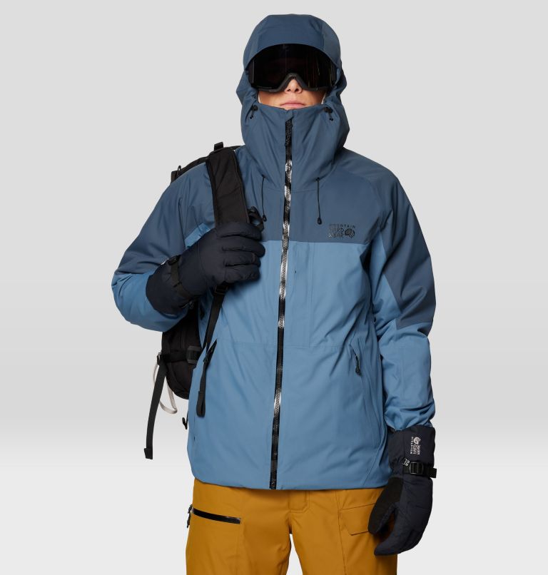 Men's Firefall Trifecta Jacket, Color: Adriatic Blue, Moon Blue, image 4