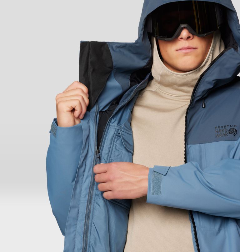 Men's Firefall Trifecta Jacket, Color: Adriatic Blue, Moon Blue, image 7