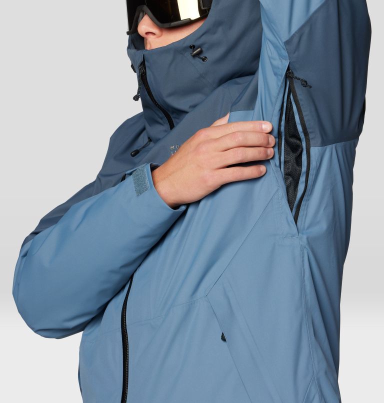 Men's Firefall Trifecta Jacket, Color: Adriatic Blue, Moon Blue, image 10