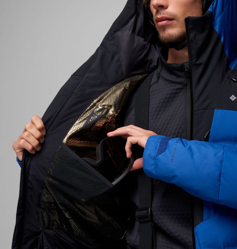 Manteau en duvet Glacier Ridge pour homme, Color: Mountain Blue, Black, image 5