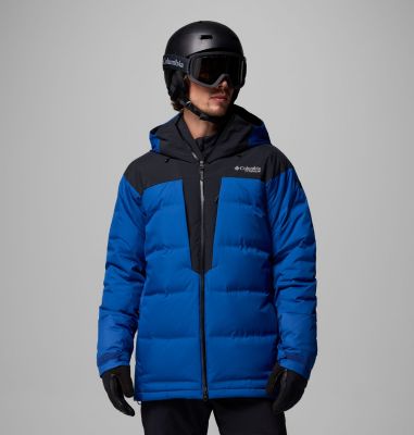 Chaqueta de esquí impermeable de plumón Glacier Ridge para hombre, Color: Mountain Blue, Black, image 1