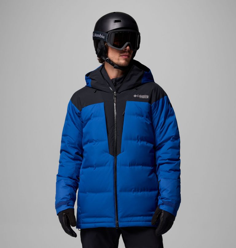 Manteau en duvet Glacier Ridge pour homme, Color: Mountain Blue, Black, image 1
