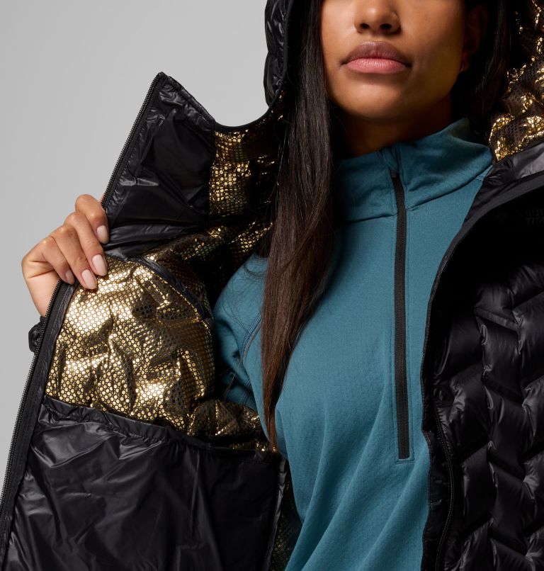 Women's Alpine Crux IV Down Hooded Jacket, Color: Black, image 6
