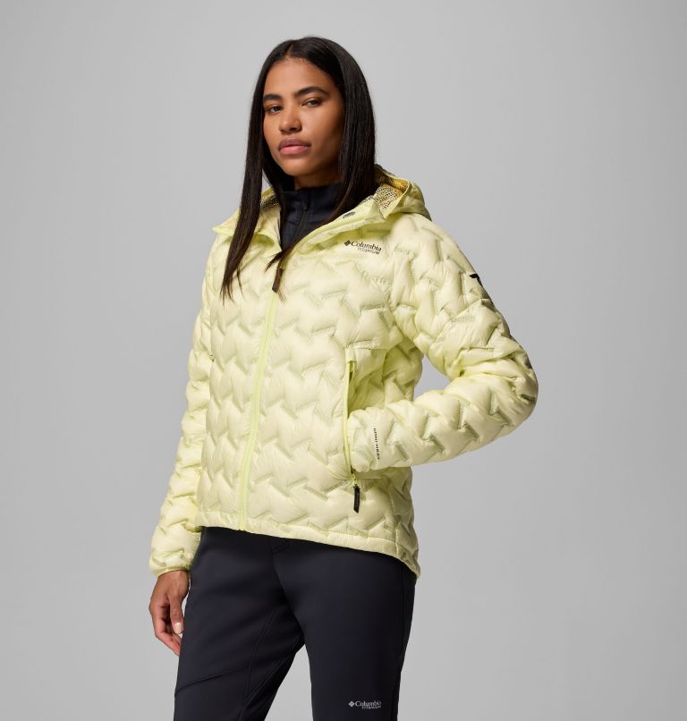 Women's Alpine Crux IV Down Hooded Jacket, Color: Citron Haze, image 4