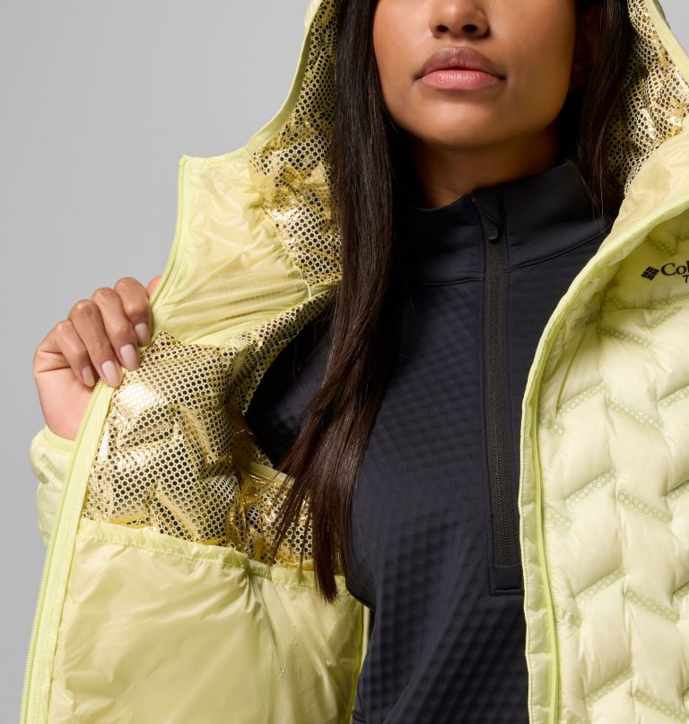 Women's Alpine Crux IV Down Hooded Jacket, Color: Citron Haze, image 6
