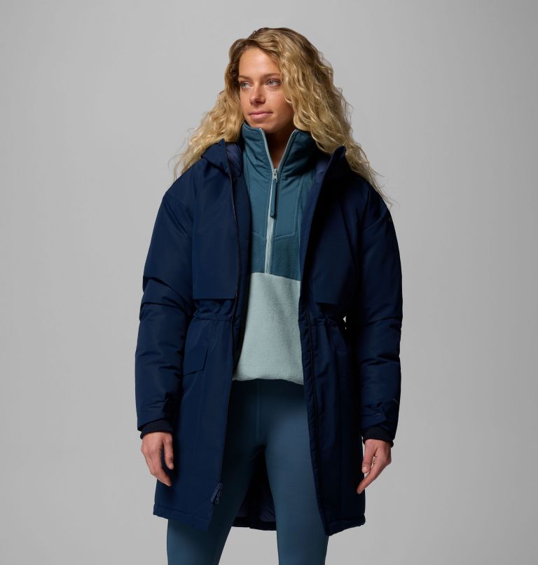 Women's Juniper Ridge III Down Parka, Color: Collegiate Navy, image 5