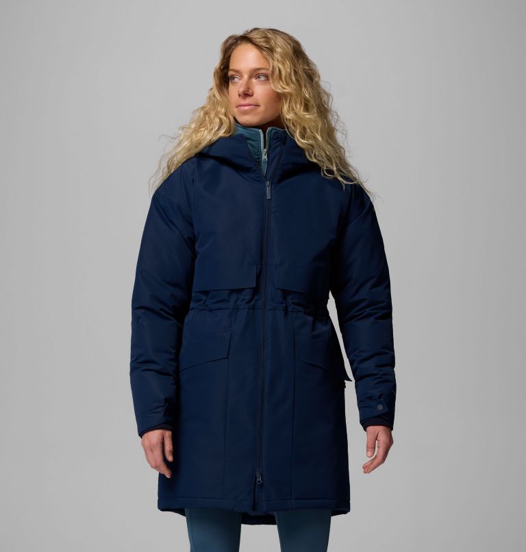 Women's Juniper Ridge III Down Parka, Color: Collegiate Navy, image 1