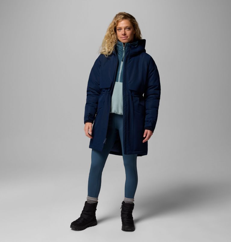 Women's Juniper Ridge III Down Parka, Color: Collegiate Navy, image 2