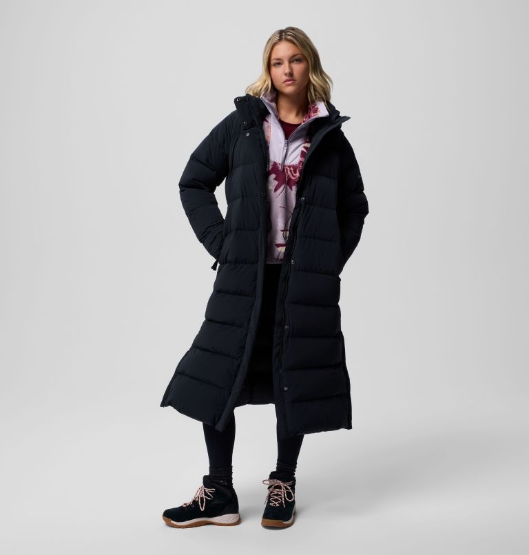 Women's Amaze Puff Long Hooded Jacket, Color: Black, image 5