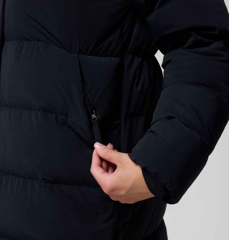 Women's Amaze Puff Long Hooded Jacket, Color: Black, image 12