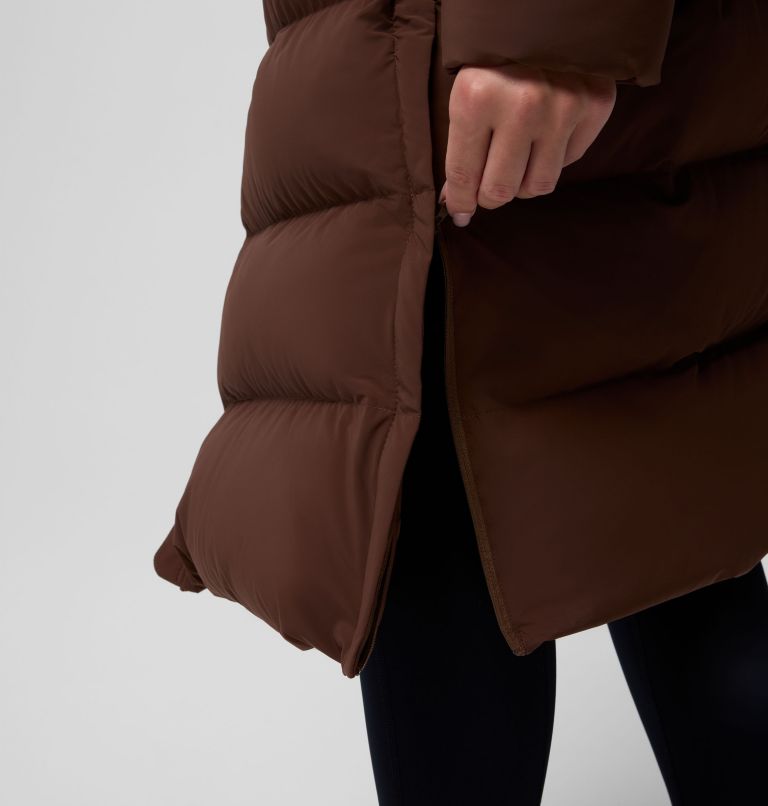 Women's Amaze Puff Long Hooded Jacket, Color: Tobacco, image 14
