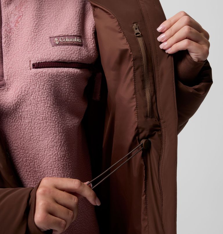 Women's Amaze Puff Long Hooded Jacket, Color: Tobacco, image 9