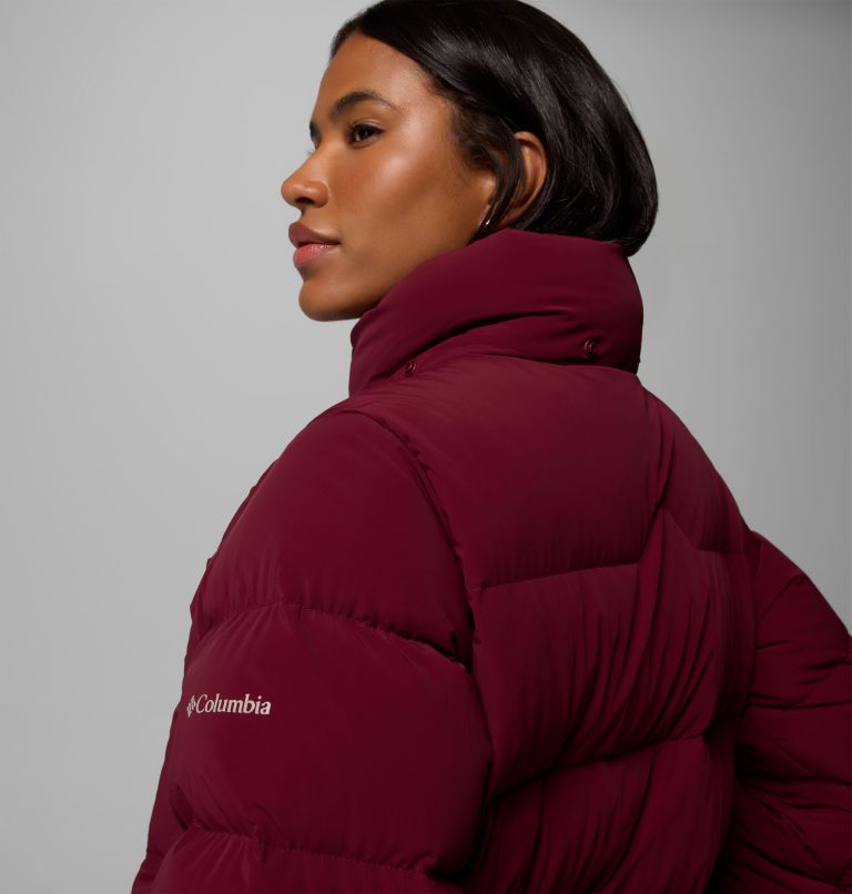 Amaze Puff Long Hooded Jacket | 624 | L, Color: Rich Wine, image 15
