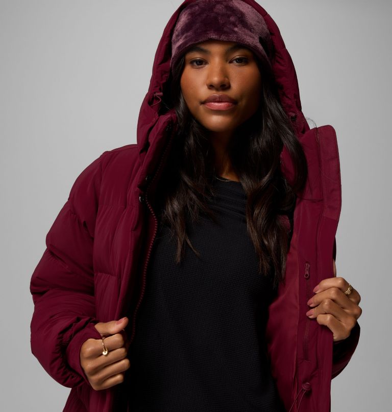Amaze Puff Long Hooded Jacket | 624 | XXL, Color: Rich Wine, image 18