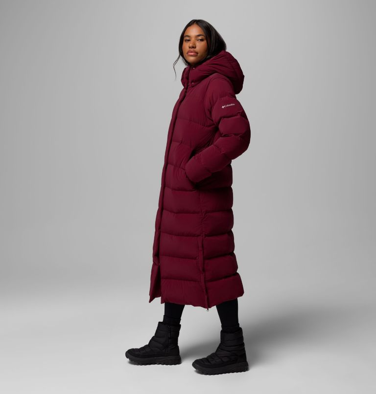 Amaze Puff Long Hooded Jacket | 624 | L, Color: Rich Wine, image 4