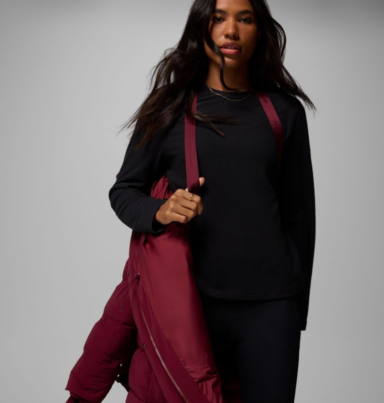 Amaze Puff Long Hooded Jacket | 624 | L, Color: Rich Wine, image 7