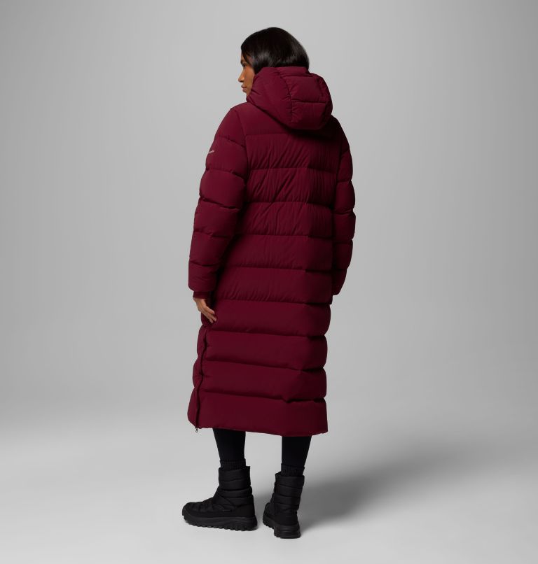 Amaze Puff Long Hooded Jacket | 624 | L, Color: Rich Wine, image 3