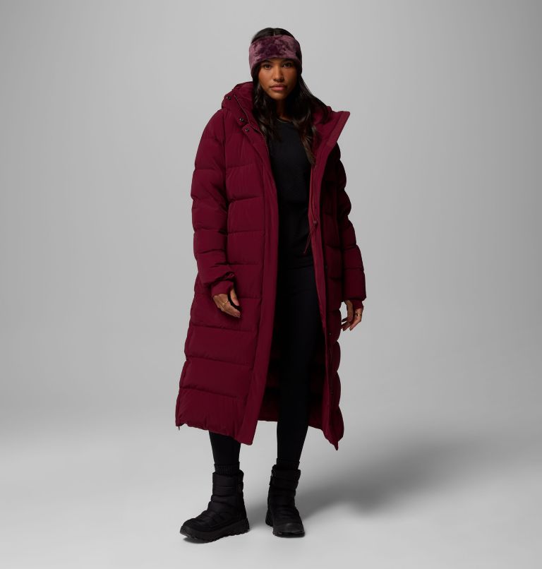 Amaze Puff Long Hooded Jacket | 624 | L, Color: Rich Wine, image 16