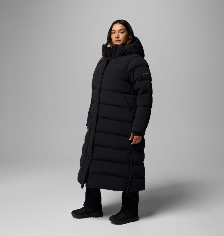 Amaze Puff Long Hooded Jacket | 010 | 3X, Color: Black, image 4