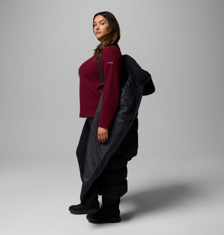 Amaze Puff Long Hooded Jacket | 010 | 3X, Color: Black, image 6