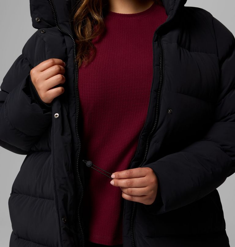 Amaze Puff Long Hooded Jacket | 010 | 3X, Color: Black, image 9