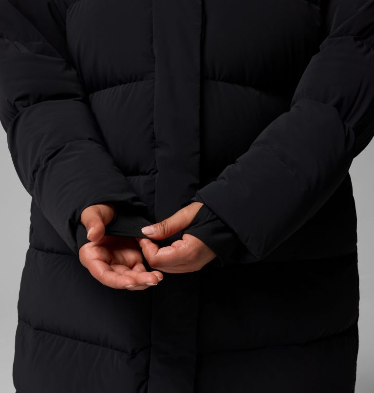 Amaze Puff Long Hooded Jacket | 010 | 3X, Color: Black, image 12