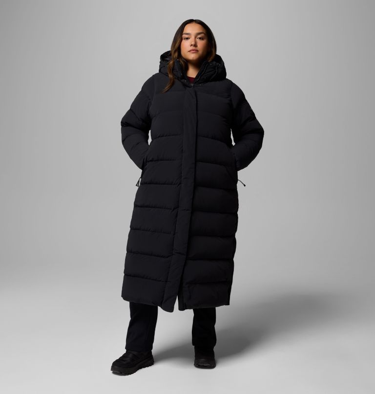 Amaze Puff Long Hooded Jacket | 010 | 3X, Color: Black, image 1