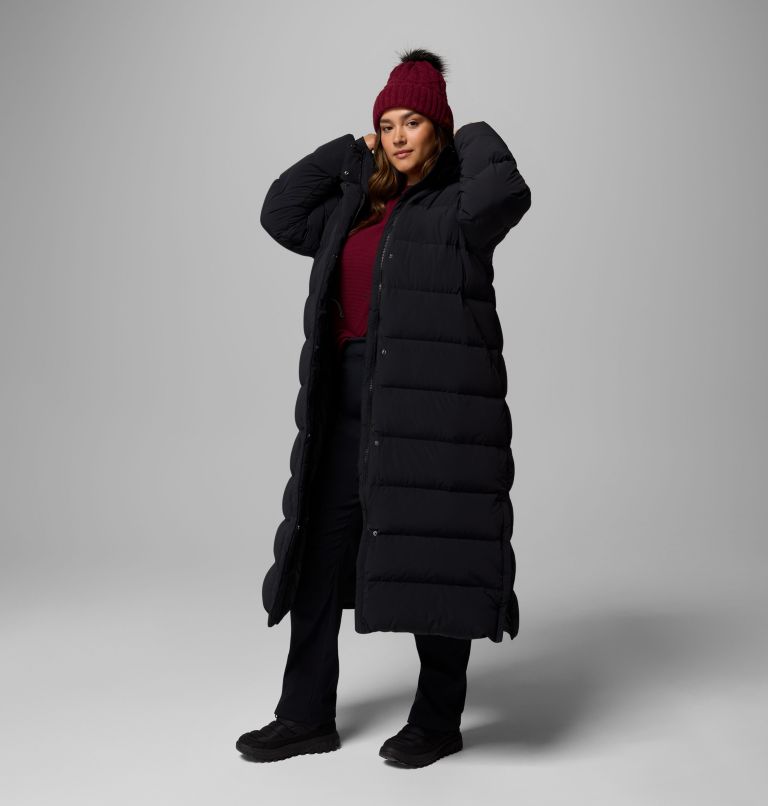 Amaze Puff Long Hooded Jacket | 010 | 3X, Color: Black, image 2