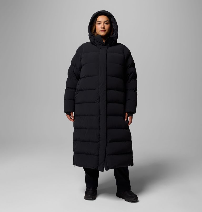 Amaze Puff Long Hooded Jacket | 010 | 3X, Color: Black, image 16