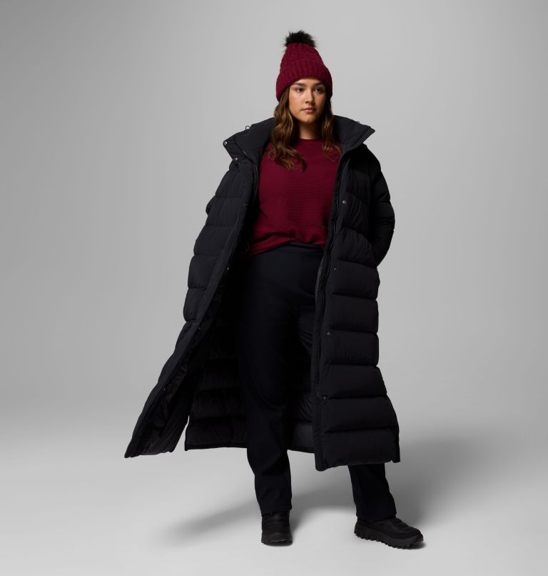 Amaze Puff Long Hooded Jacket | 010 | 3X, Color: Black, image 18