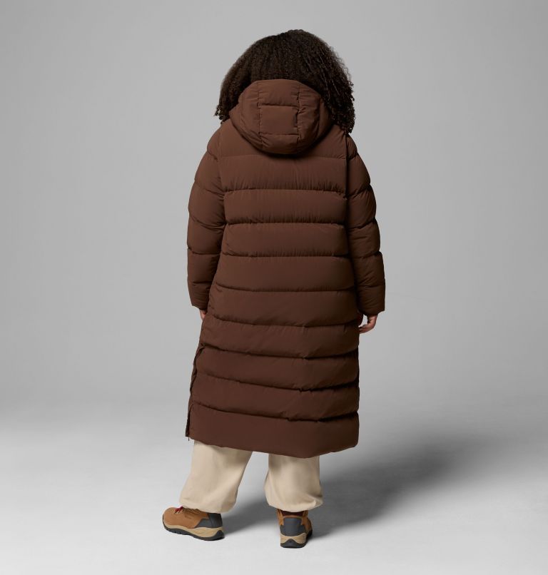 Amaze Puff Long Hooded Jacket | 256 | 2X, Color: Tobacco, image 3