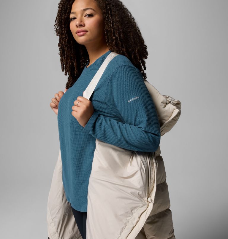 Amaze Puff Long Hooded Jacket | 278 | 1X, Color: Dark Stone, image 6