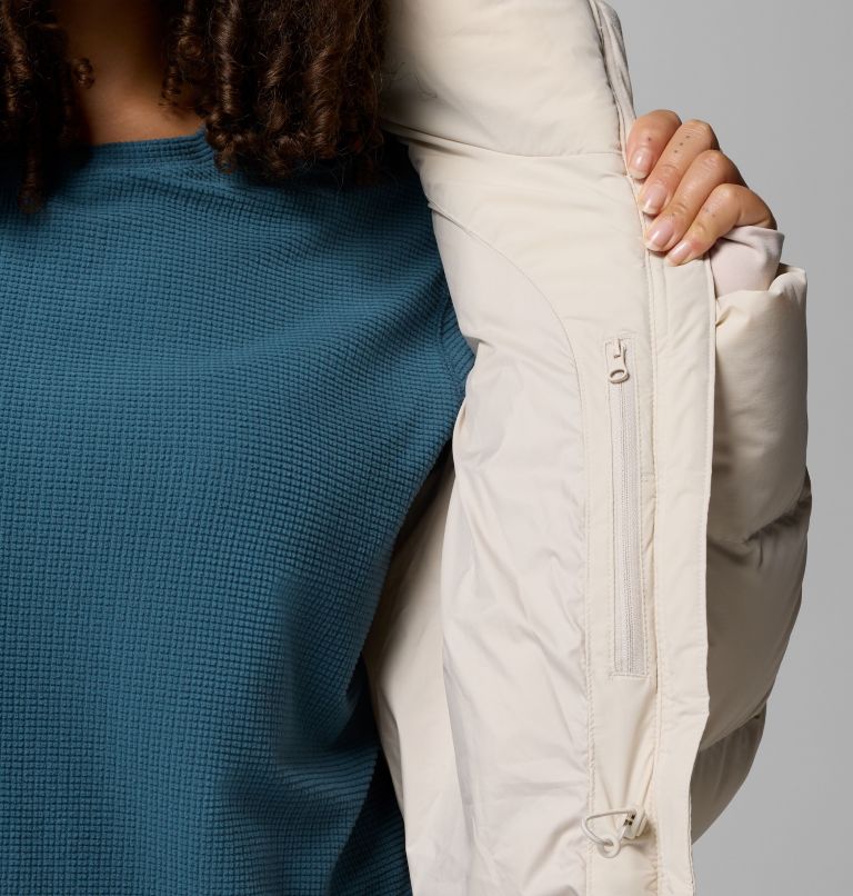 Amaze Puff Long Hooded Jacket | 278 | 1X, Color: Dark Stone, image 8