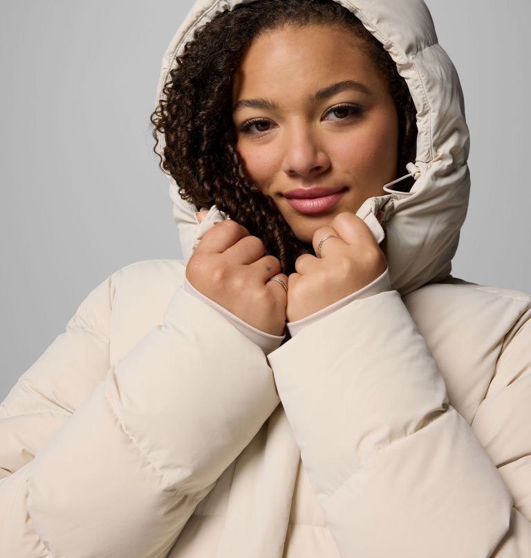 Amaze Puff Long Hooded Jacket | 278 | 1X, Color: Dark Stone, image 10