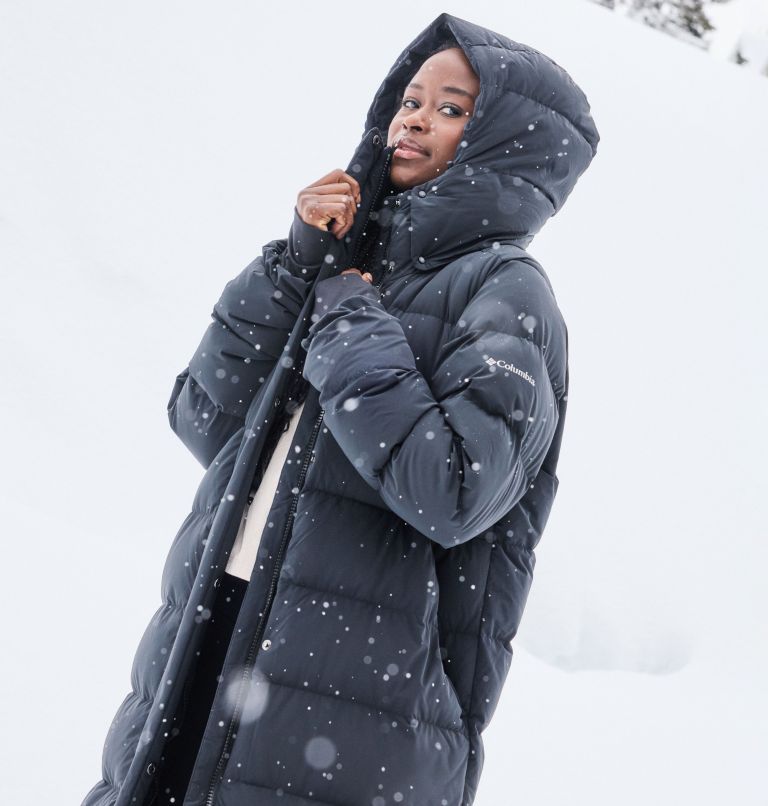 Women's Amaze Puff Long Hooded Down Puffer, Color: Black, image 20