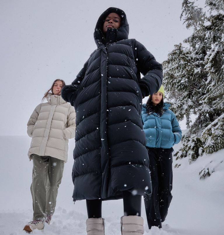 Women's Amaze Puff Long Hooded Down Puffer, Color: Black, image 22