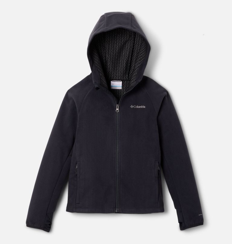 Youth Unisex Arctic Peak Hooded Technical Fleece Jacket, Color: Black, image 1