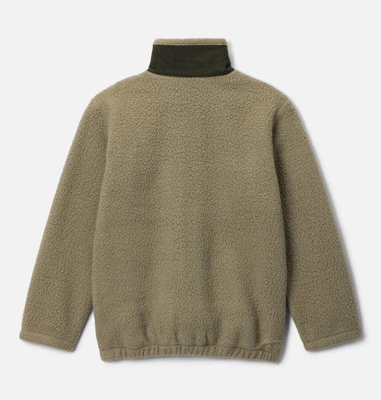 Manteau à fermeture éclair pleine longueur en tissu polaire granuleux Jasper Ridge pour enfant, Color: Stone Green, Greenscape, image 2