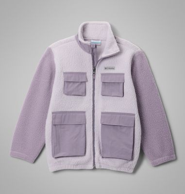 Jasper Ridge Pebbled Fleece Jacke Unisex für Jugendliche, Color: Lavender Pearl, Shale Purple, image 3
