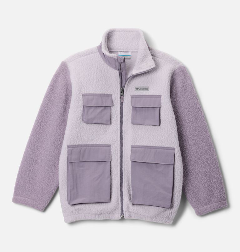 Kids' Jasper Ridge Pebbled Fleece Full Zip Jacket, Color: Lavender Pearl, Shale Purple, image 1
